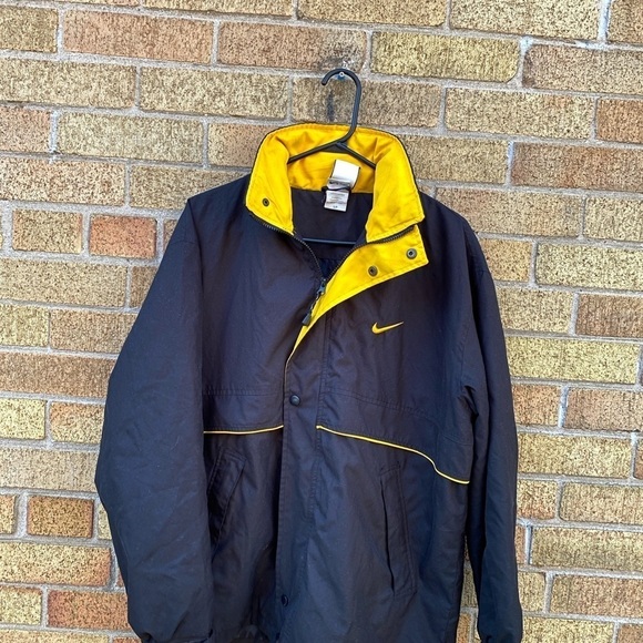Vintage Nike Flu Game Jacket Small Yellow/Black - Picture 8 of 9